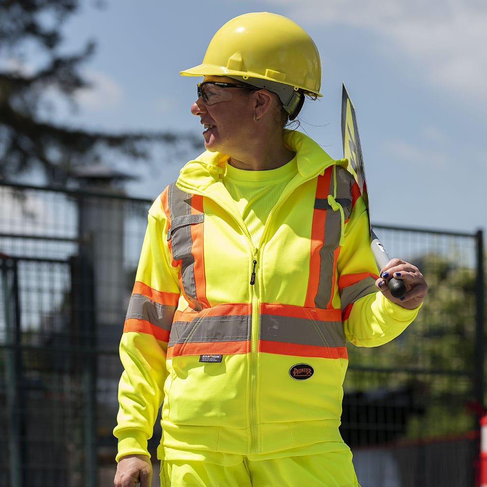Image of Pioneer Women's Hi-Viz Yellow Fleece Hoodie